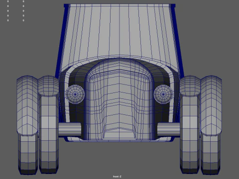 Low Poly Classic Vintage Car 01 3D Model