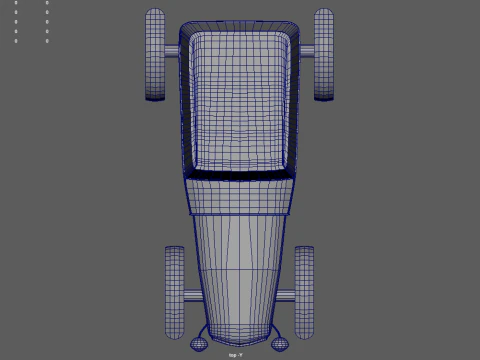 Low Poly Classic Vintage Car 01 3D Model