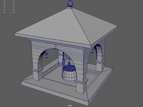 Water Well Structure 3D Model