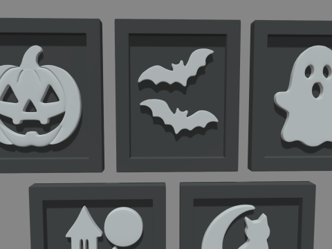 Halloween Pictures Frames 01 3D 模型