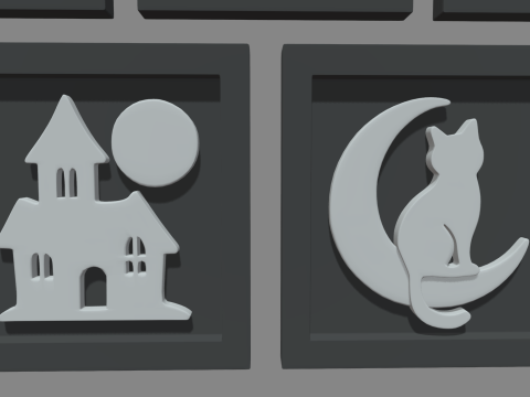 Halloween Pictures Frames 01 3D 模型