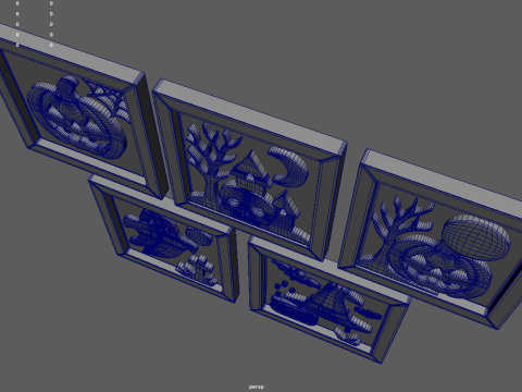 Halloween Pictures Frames 03 3D Model