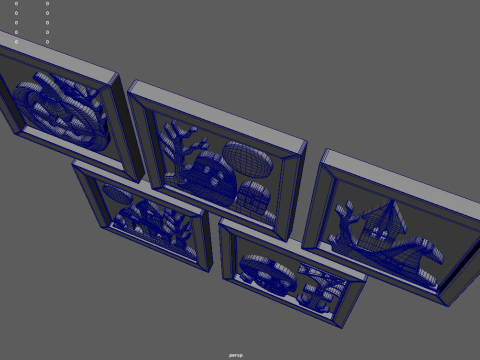 Halloween Pictures Frames 04 3D Model