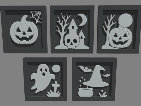 Halloween Pictures Frames 3Dモデル