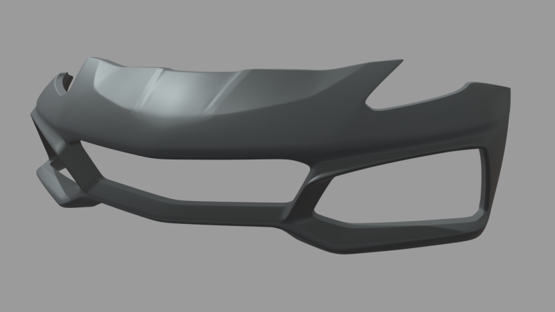 Front Bumper Chevrolet Corvette ZR1 2019 3D Modell .c4d .max .obj .3ds .fbx .stl .blend