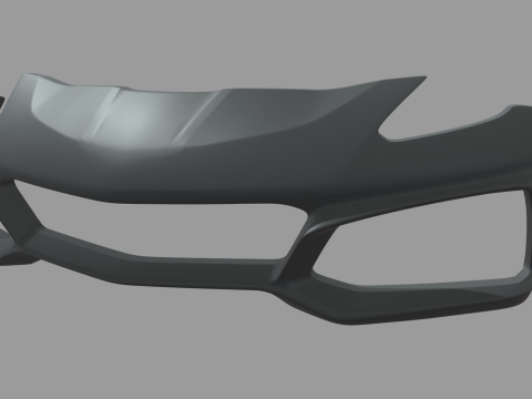 Front Bumper Chevrolet Corvette ZR1 2019 Model 3D