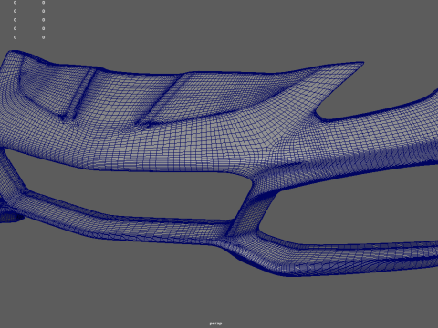 Front Bumper Chevrolet Corvette ZR1 2019 3D Modell