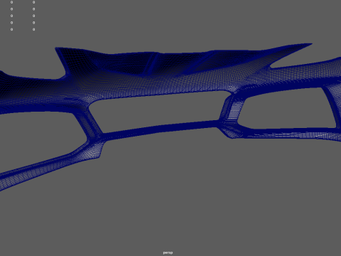 Front Bumper Chevrolet Corvette ZR1 2019 3D Modell