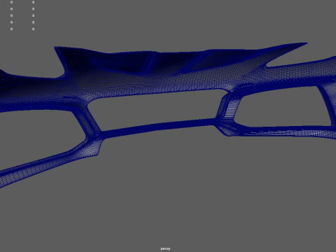 Front Bumper Chevrolet Corvette ZR1 2019 3D Model