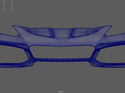 Front Bumper Chevrolet Corvette ZR1 2019 3D Modell