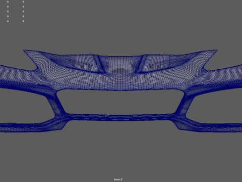 Front Bumper Chevrolet Corvette ZR1 2019 3D Model