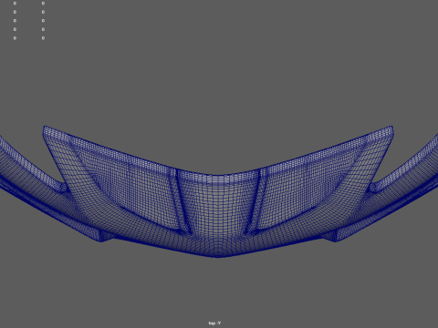 Front Bumper Chevrolet Corvette ZR1 2019 3D Modell