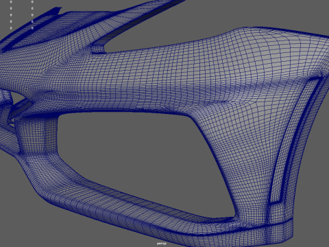Front Bumper Chevrolet Corvette ZR1 2019 3D Modell