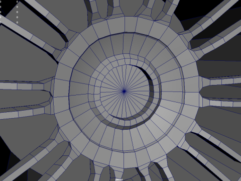 Low Poly Wheel 02 3D Model
