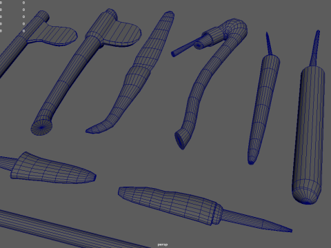 Old Tools Pack 01 Model 3D
