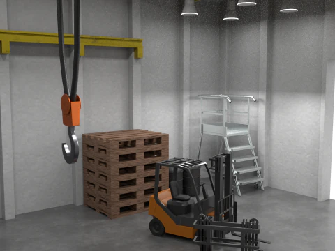 Hangar Warehouse 01 3D Model