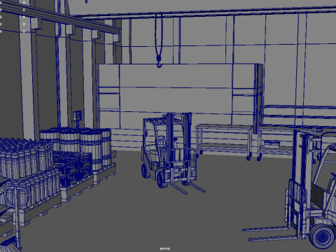 격납고창고01 3D 모델