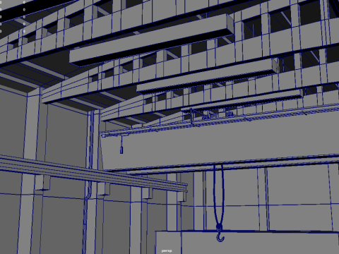 격납고창고01 3D 모델