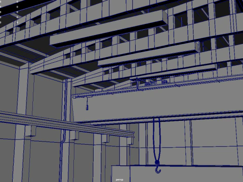 Hangar Warehouse 01 3D Model