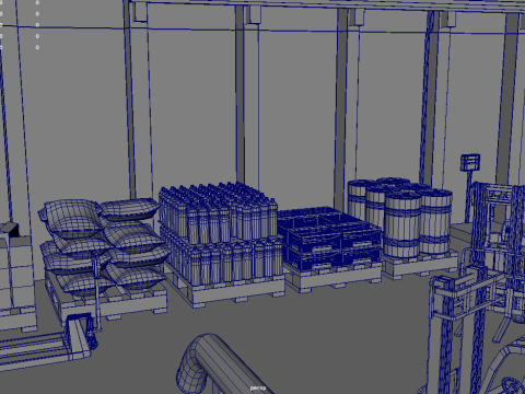 격납고창고01 3D 모델