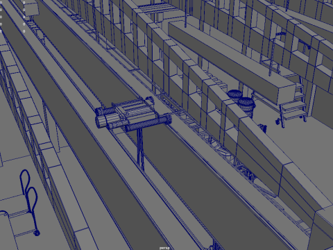 격납고창고01 3D 모델