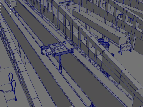 Hangar Warehouse 01 3D Model