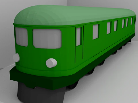 Pociąg Low Poly 03 Model 3D