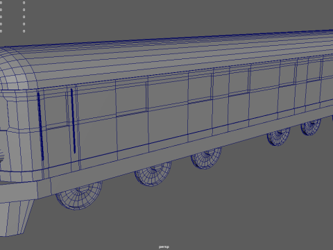 Kereta Poli Rendah 03 Model 3D