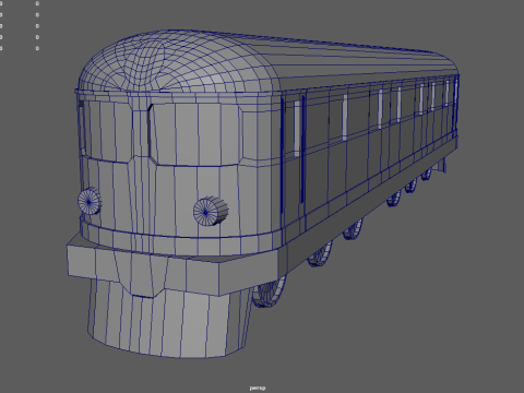 Kereta Poli Rendah 03 Model 3D