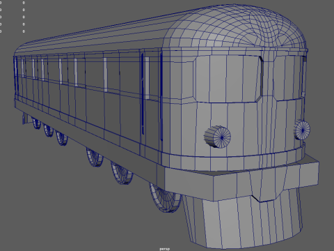 Kereta Poli Rendah 03 Model 3D