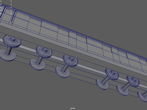 Kereta Poli Rendah 03 Model 3D