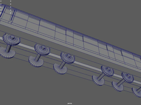 Pociąg Low Poly 03 Model 3D