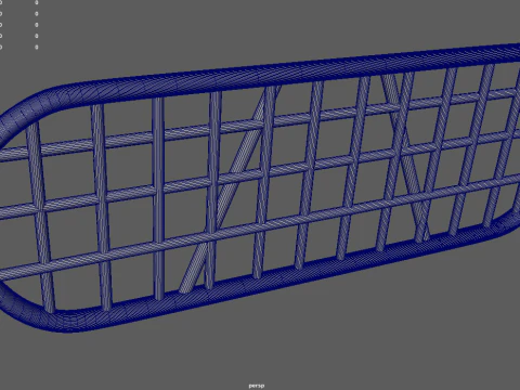 Front Bumper Bull Bar 01 3D Model