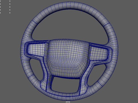 스티어링 휠 자동차 07 3D 모델