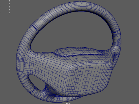 스티어링 휠 자동차 07 3D 모델