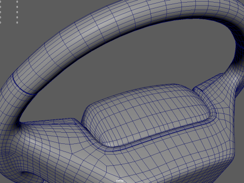 스티어링 휠 자동차 07 3D 모델