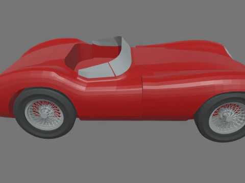 Low Poly Sport Classic Car 01 3D Model