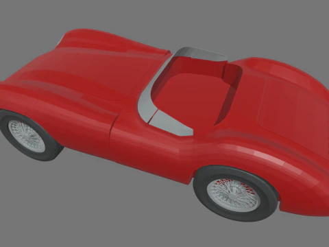 Low Poly Sport Classic Car 01 3D Model