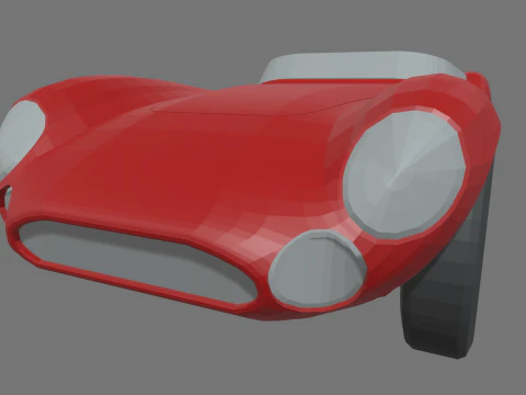 Low Poly Sport Classic Car 01 3D Model