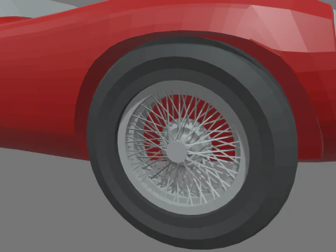 Low Poly Sport Classic Car 01 3D Model