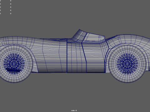 Low Poly Sport Classic Car 01 3D Model