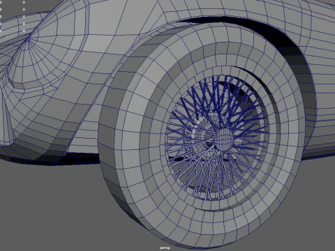 Low Poly Sport Classic Car 01 3D Model