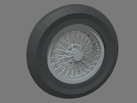 Low Poly Wheel 03 3D Model