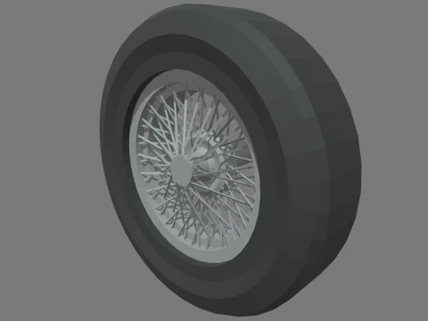 Low Poly Wheel 03 3D Model