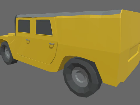 Low Poly Off Road Car 01 3D Model