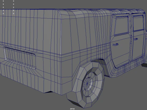 Low Poly Off Road Car 01 3D Model