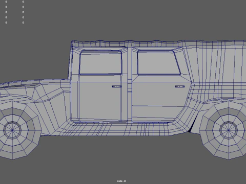 Low Poly Off Road Car 01 3D Model