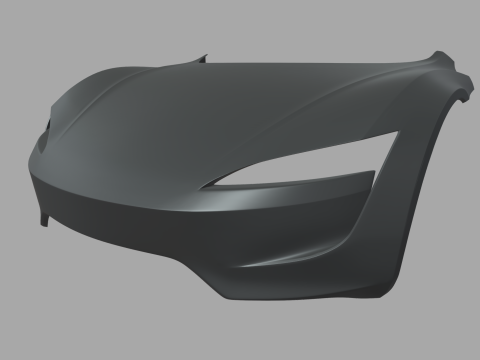 Paragolpes Delantero Tesla Roadster 2020 Modelo 3D