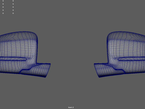 Car Mirror 024 3D Model
