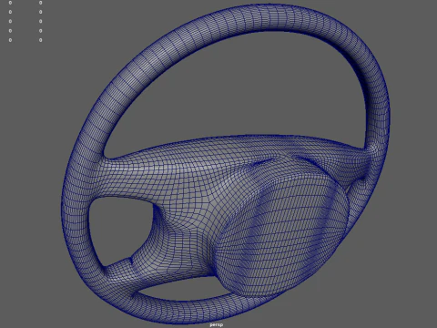 Steering Wheel Car 08 3D Model